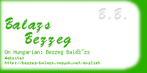 balazs bezzeg business card